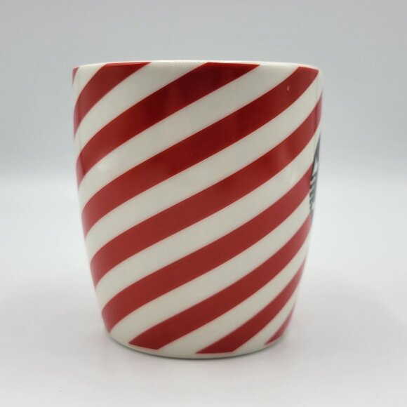Starbucks Candy Cane Red & White Striped Ceramic Coffee Mug 12 Oz - Picture 2 of 8